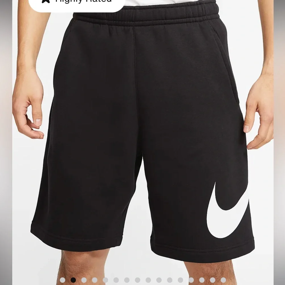 Nike Men's Size Small Sportswear Club Elastic Waist Stretch Black‎ Sweat Shorts